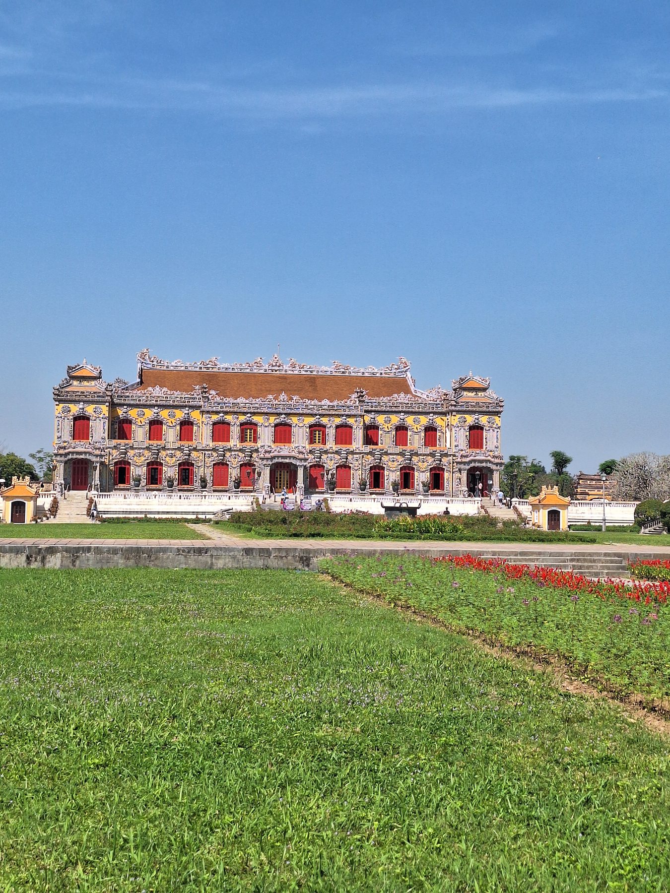 The restored Kien Trung Palace in the Imperial City at Hue, Vietnam